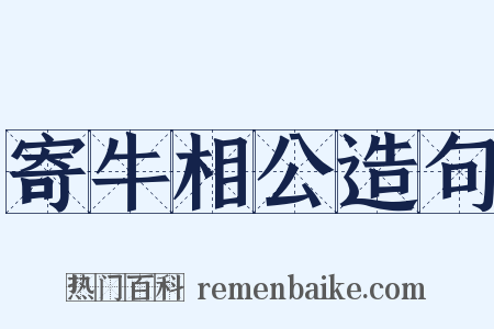 寄牛相公造句是什么意思的图片